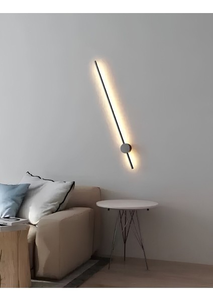Şık Siyah Pilli LED Duvar Aplikası, Modern ve Dekoratif Tasarım, Metal Materyal fiyatları