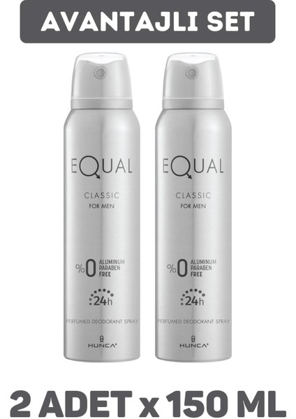 Klasik Deodorant Erkek 150 ml 2 Adet