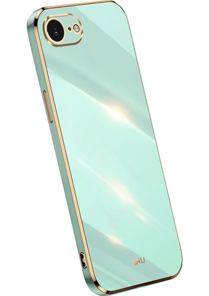Xınlı iPhone 16E Kılıf Tpu Telefon Kılıfı Elektrokaplama Çerçeveli-Camgöbeği (Yurt Dışından)