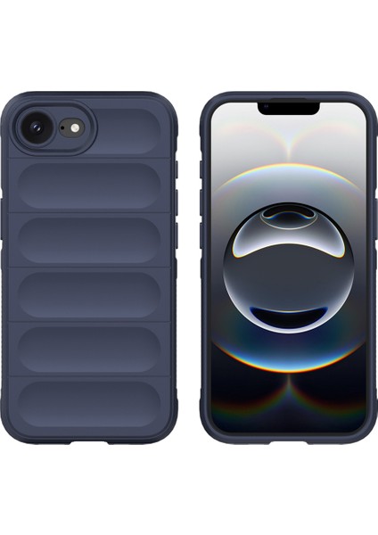 Amorus iPhone 16E Kılıf Darbeye Dayanıklı Yumuşak Tpu Sağlam Telefon Arka Kapağı-Koyu Mavi (Yurt Dışından)