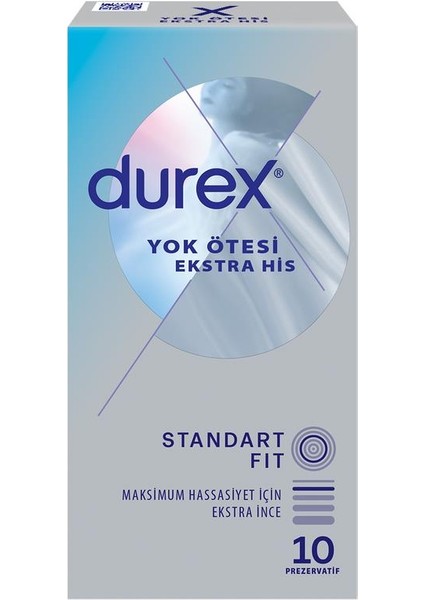 Durex Yok Ötesi Ekstra Ince Ekstra His 10'lu Prezervatif