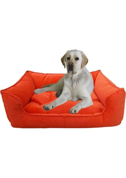 Yıkanabilir, ultra yumuşak büyük köpek yatağı, 90x70 cm, beyaz renk
