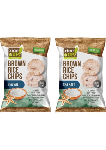 2 Adet Glutensiz Sea Salt, Brown Rice Chips 60 gr