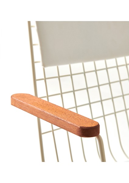 Akın Lüx Kollu Tel Sandalye - Beyaz - 83X39X59,5 cm