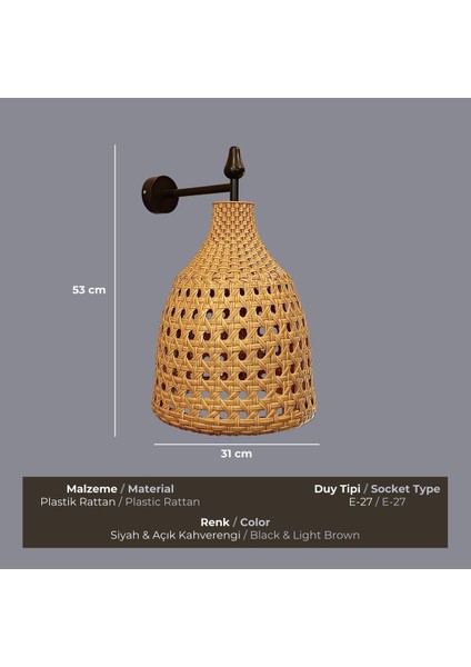 Boho Açık Kahverengi Aplik modelleri