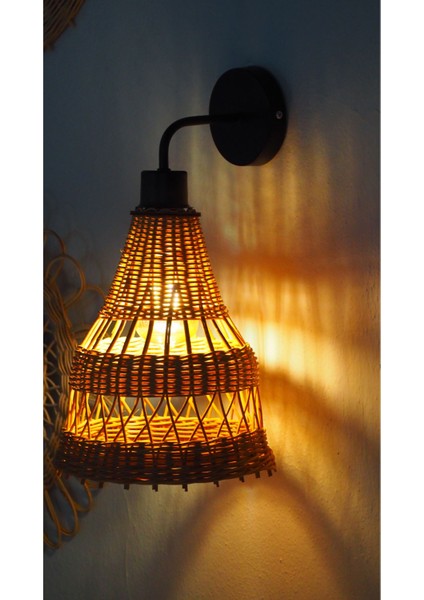 El Yapımı Rattan Aplik Sırma | Zarif Tasarım, Sıcak Aydınlatma
