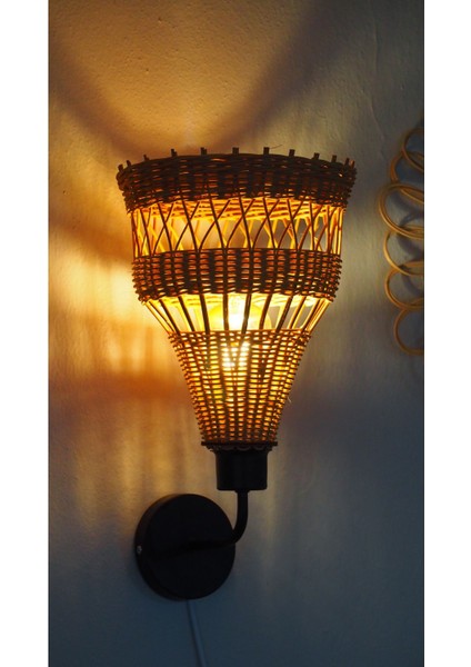 El Yapımı Rattan Aplik Sırma | Zarif Tasarım, Sıcak Aydınlatma