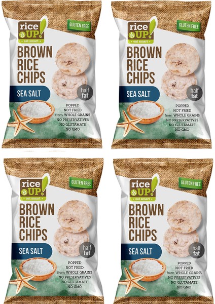4 Adet Glutensiz Sea Salt, Brown Rice Chips 60 gr