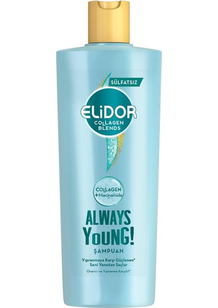 Collagen Blends Sülfatsız Saç Bakım Şampuanı Always Young ve Yıpranma Karşıtı (350 ml)