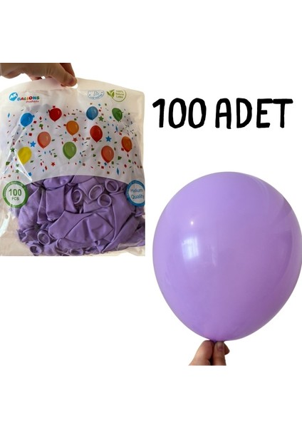 Lila Lateks Balon - 100’LÜ Paket (Iç & Dış Mekan Uyumlu)