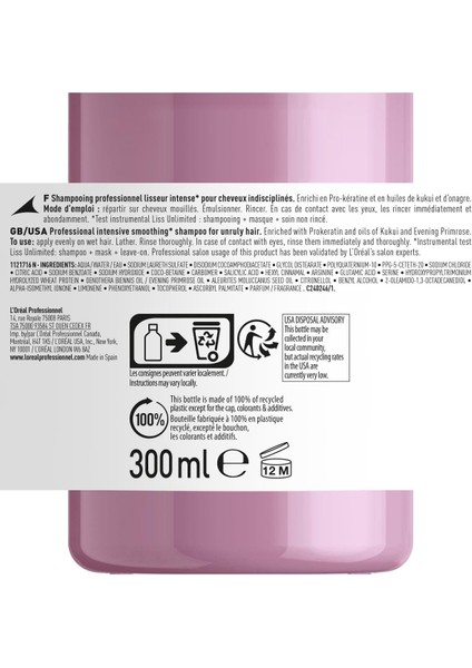 L'oreal Professıonnel Paris Serie Expert Liss Unlimited Elektriklenme Karşıtı (Ve Yoğun Yumuşaklık Veren) Şampuan 300 ml modelleri