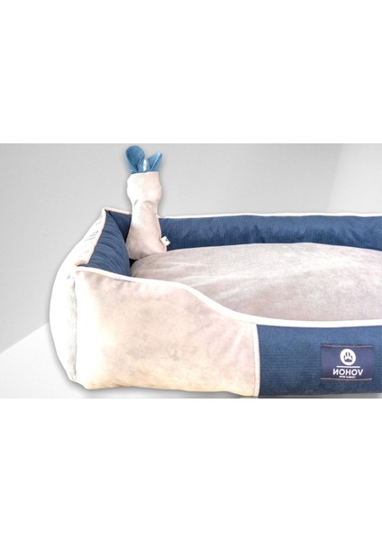 Premium Soft Seri Çift Renk Iç Mekan Fermuarlı Yıkanabilir Kedi ve Köpek Yatağı Small