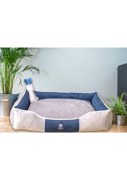 Premium Soft Seri Çift Renk Iç Mekan Fermuarlı Yıkanabilir Kedi ve Köpek Yatağı Small