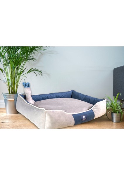 Premium Soft Seri Çift Renk Iç Mekan Fermuarlı Yıkanabilir Kedi ve Köpek Yatağı Small