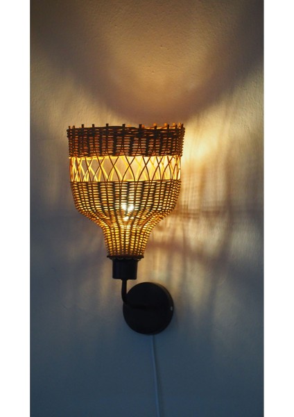 Bistro Model Rattan Duvar Lambası | Doğal ve Mütevazı Tasarım fırsatları