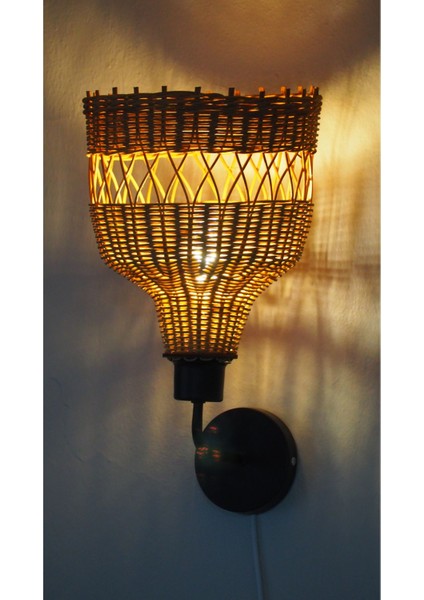 Bistro Model Rattan Duvar Lambası | Doğal ve Mütevazı Tasarım indirimleri