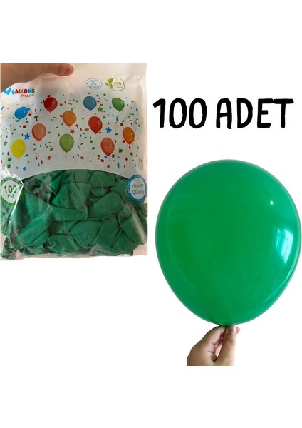 Koyu Yeşil Lateks Balon - 100’LÜ Paket (Iç & Dış Mekan Uyumlu)
