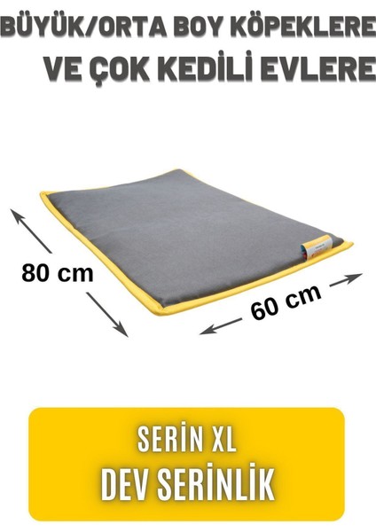 Serin Xl (80X60CM) - 4 Mevsim Kedi/ Köpek Matı, Sıcak Veya Soğuk Kullanılabilen Minder Yatak