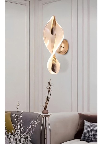 Altın Sarı Ledli Metal Duvar Aplikası, E27 Duy, Modern Tasarım fiyatları