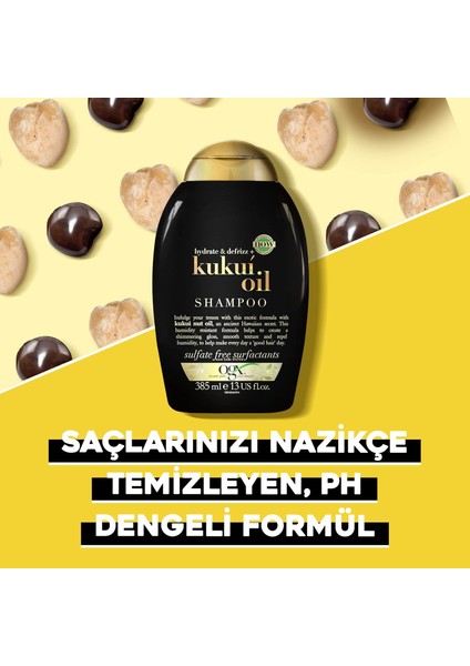 Elektriklenme Karşıtı Kukui Oil Sülfatsız Şampuan (1 x 385 ml) indirimleri