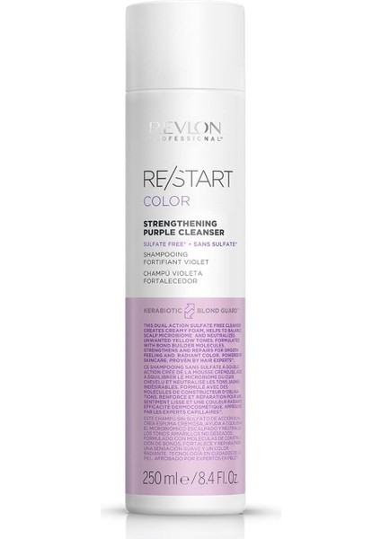 Revlon Professıonal Restart Purple Cleanser, 250 ml/8.45OZ