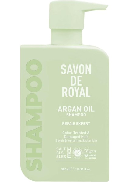 Argan Yağı Içeren Boyalı & Yıpranmış Saçlar Için Onarım Uzmanı Şampuan, 500ML