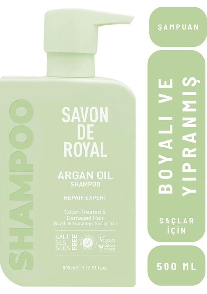 Argan Yağı Içeren Boyalı & Yıpranmış Saçlar Için Onarım Uzmanı Şampuan, 500ML