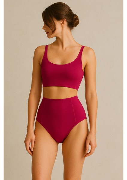 Fuşya Sculptfit Yüksek Bel & Toparlayıcı & Şekillendirici Bikini Altı
