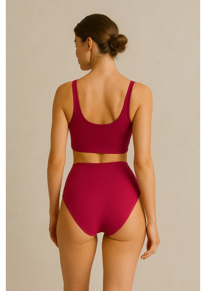 Fuşya Sculptfit Yüksek Bel & Toparlayıcı & Şekillendirici Bikini Altı