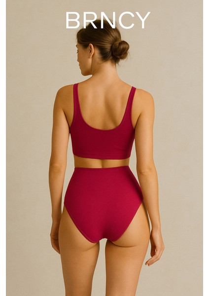 Fuşya Sculptfit Yüksek Bel & Toparlayıcı & Şekillendirici Bikini Altı