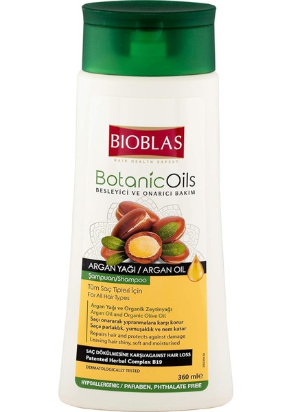 Bıoblas Botanic Oils Argan Yağlı Şampuan (360 Ml)