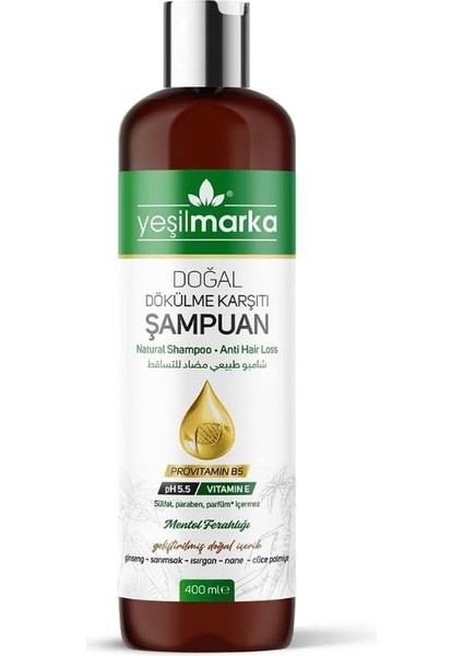 Doğal Şampuan, Besleyici, Kuru ve İnce Telli Saçlar, Doğal Yağlar ve Botanik Özler ile Aşılanmış 400 ml