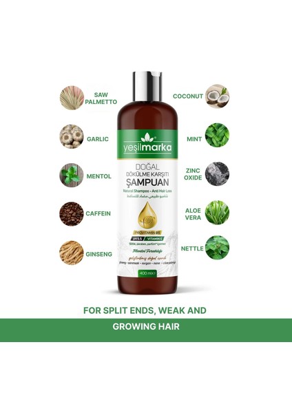 Doğal Şampuan, Besleyici, Kuru ve İnce Telli Saçlar, Doğal Yağlar ve Botanik Özler ile Aşılanmış 400 ml modelleri