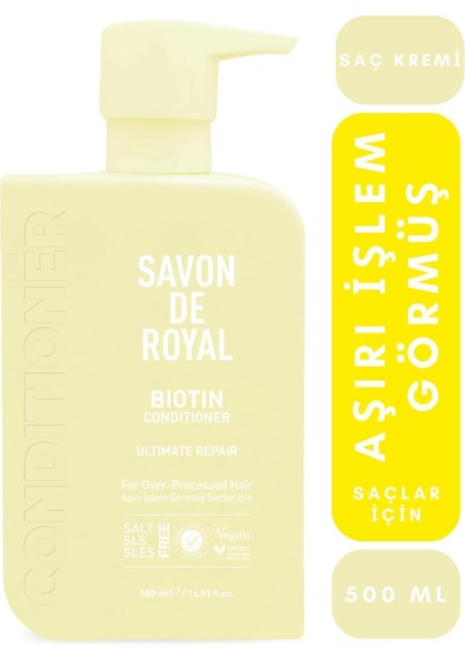 Biyotin İçeren Aşırı İşlem Görmüş Saçlar İçin Onarım Etkili Saç Kremi, 500 ml fiyatları