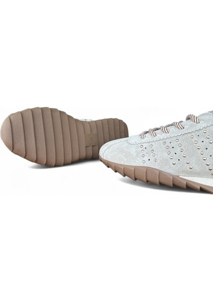 Loreva Açık Bej Süet Hakiki Deri Fashion Troklu Kadın Sneaker fırsatları