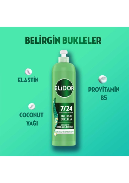 7/24 Şekillendirici Saç Bakım Kremi Belirgin Bukleler Dalgalı ve Kıvırcık Saçlar 240 ml fırsatları