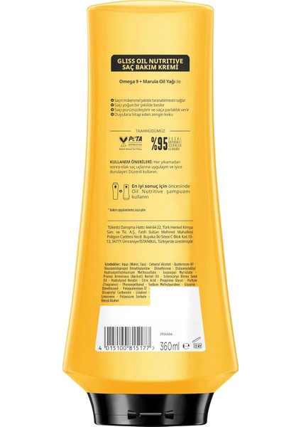 Oil Nutritive Saç Bakım Kremi 360 ml modelleri
