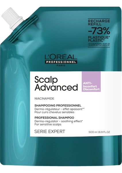 Paris Serie Expert Scalp Advanced Hassas Saç Derisi İçin Profesyonel Refill Şampuan 500 ml