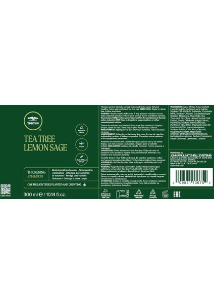 Paul Mitchell Lemon Sage Dolgunlaştirici Şampuan 300 ml