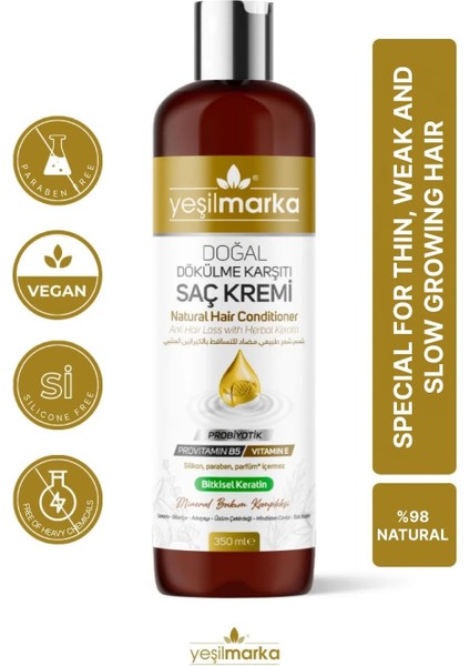 Doğal Saç Kremi -Bitkisel Keratin -Probiyotikli Saç Kremi -Doğal, Organik ve Vegan Saç Kremi fiyatları