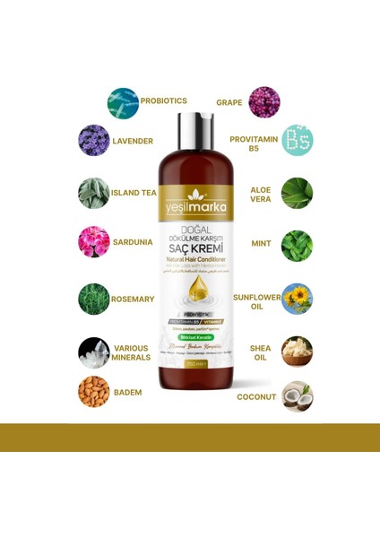 Doğal Saç Kremi -Bitkisel Keratin -Probiyotikli Saç Kremi -Doğal, Organik ve Vegan Saç Kremi modelleri