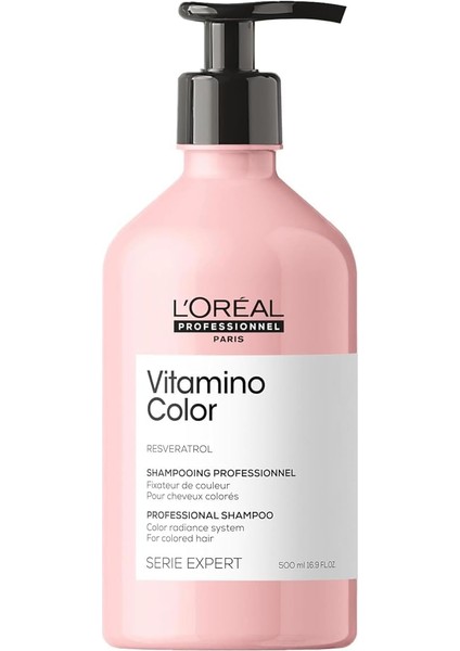 Paris Serie Expert Vitamino Color Boyalı Saçlar İçin Renk Koruyucu Şampuan 500 ml