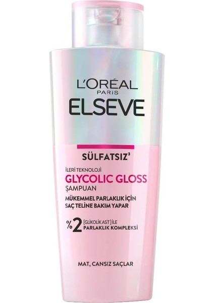 Elseve Glycolic Gloss Mükemmel Parlaklık İçin Bakım Yapan Şampuan 200 ml