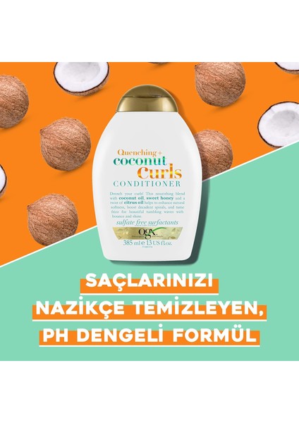 Bukleli Saçlar İçin Nemlendirici Coconut Curls Sülfatsız Bakım Kremi (385 ml) indirimleri