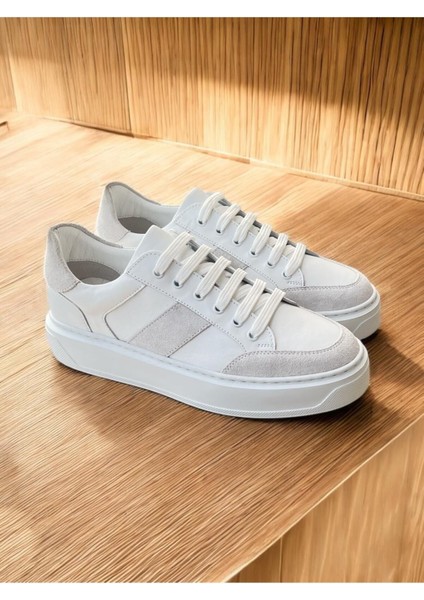 Celestia Hakiki Deri Basic Beyaz Kadın Sneaker modelleri