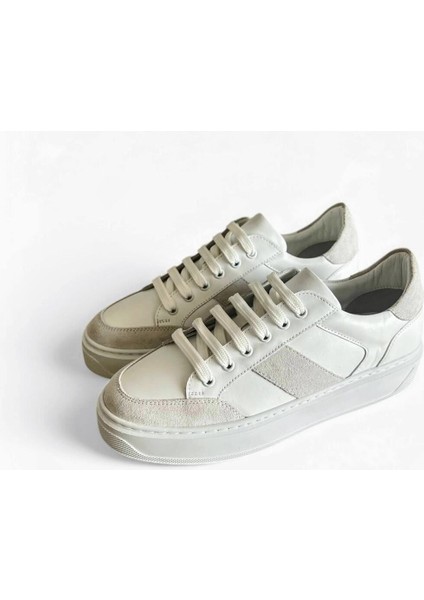 Celestia Hakiki Deri Basic Beyaz Kadın Sneaker fırsatları