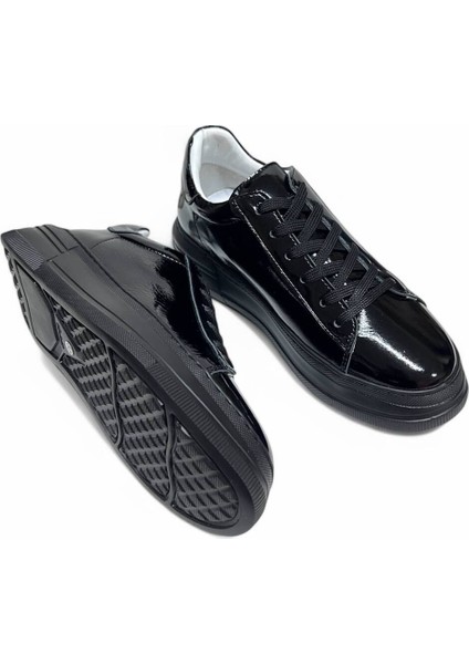Nova Siyah Hakiki Rugan Basic Kadın Sneaker fırsatları