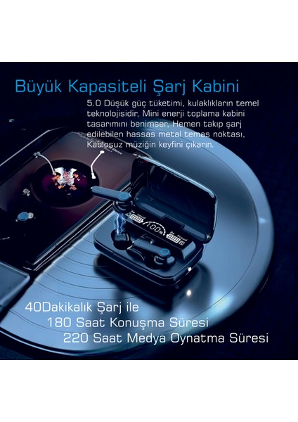 🎯 M19 Tws Bluetooth 5. 1 Kulaklık – LED Şarj Göstergeli Kutu, Dokunmatik Kontrol, Suya Dayanıklı