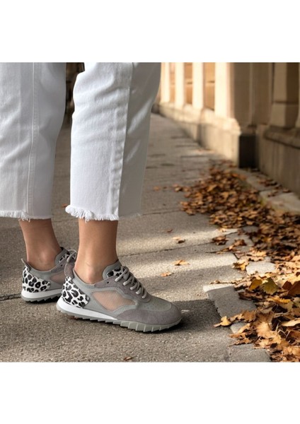 Trenox Gri Multi Hakiki Deri Fashion Kadın Sneaker