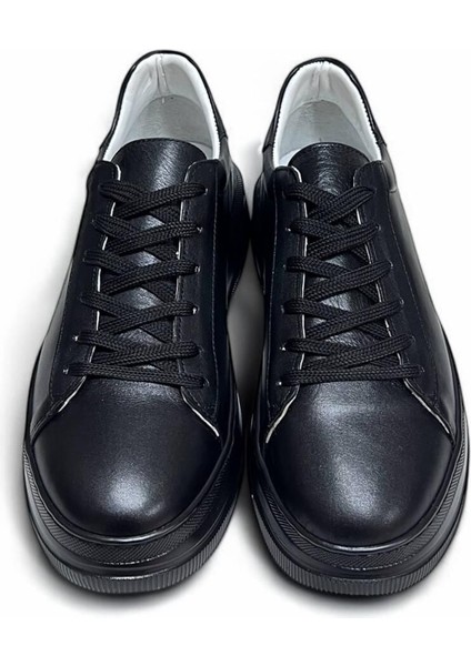 Nova Siyah Hakiki Deri Basic Kadın Sneaker